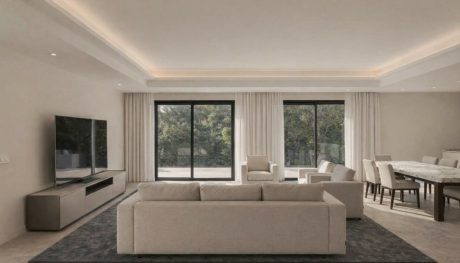 Nuova costruzione bifamiliare NZEB Monbelluna soggiorno